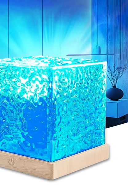 Lámpara ondas de agua: 16 colores y mando